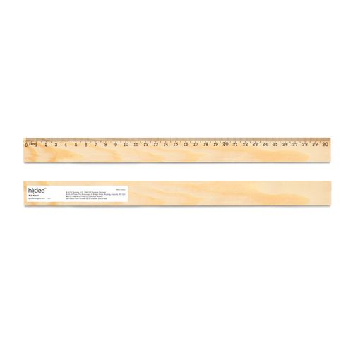 WESLEY 30. Pine wood ruler with 30 cm scale WESLEY 30. Pine wood ruler with 30 cm scale