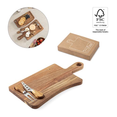CASSIA. Acacia wood cheese board with handle, made from FSC™ certified material and other controlled materials CASSIA. Acacia wood cheese board with handle, made from FSC™ certified material and other controlled materials