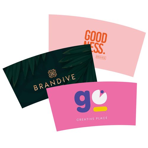 Cup Sleeve - Glued Corrugated Card - Small 8-10oz Cup Sleeve - Glued Corrugated Card - Small 8-10oz