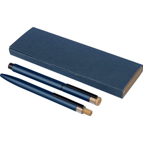 Recycled aluminium lacquered pen set Ilaria
