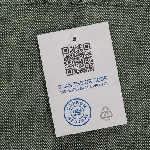 Bolsa de la compra de algodón reciclado neutro en carbono de 280 g/m2 Bolsa de la compra de algodón reciclado neutro en carbono de 280 g/m2