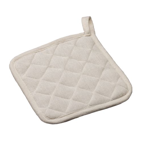 Recycled cotton kitchen pot holder  with hooking loop