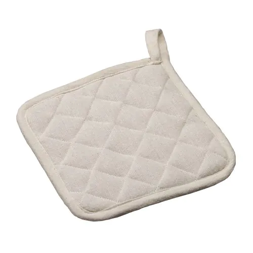Recycled cotton kitchen pot holder with hooking loop