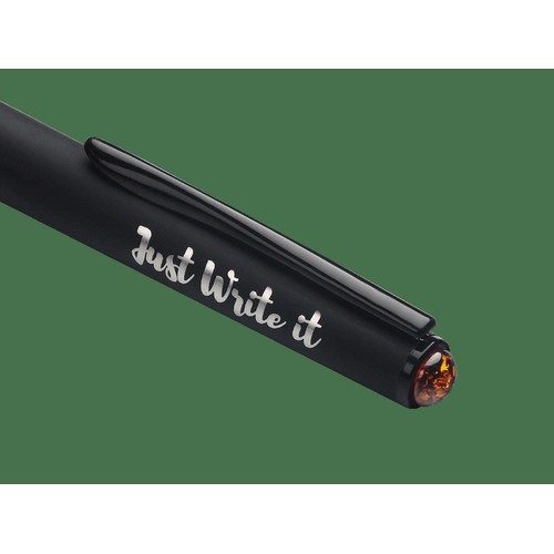 Ball pen with AMBER stone