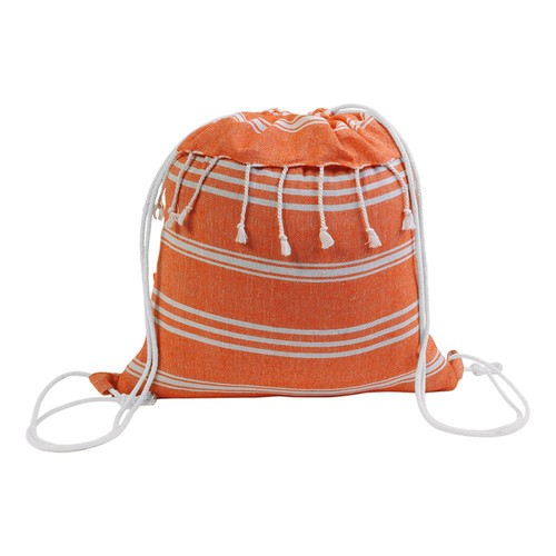 180 g/m2 cotton fouta backpack with drawstring closure 180 g/m2 cotton fouta backpack with drawstring closure