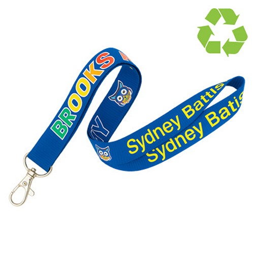 Custom Recycled P. E. T. True Color Lanyards - Full Colour Print