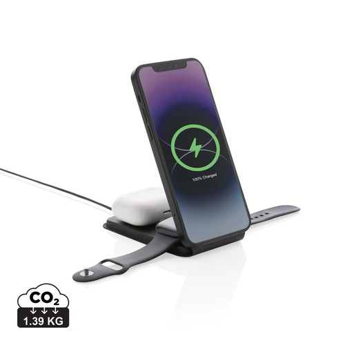 Chargeur magnétique 15W en PU recyclé RCS Swiss Peak Chargeur magnétique 15W en PU recyclé RCS Swiss Peak