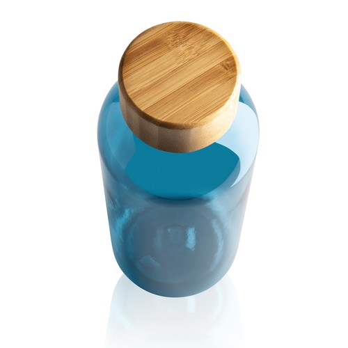 Bouteille 600ml en rPET RCS avec couvercle en bambou