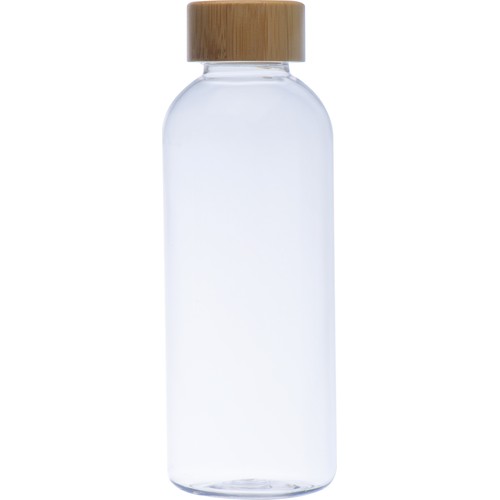 Plastic bottle with bamboo cap 600 ml Plastic bottle with bamboo cap 600 ml