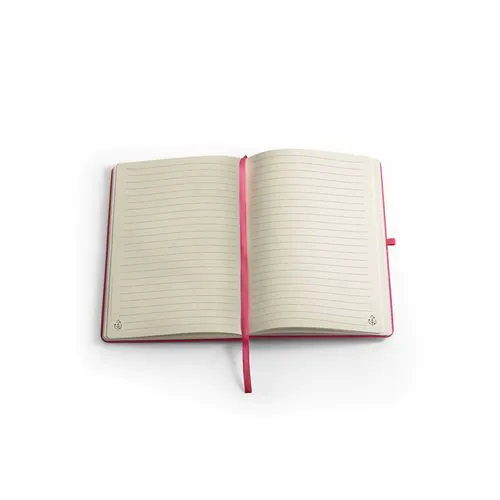 ANNE. Cahier A5 en polyester recyclé (100% rPET) avec pages lignées ANNE. Cahier A5 en polyester recyclé (100% rPET) avec pages lignées