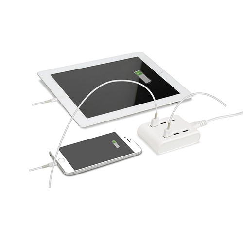 CARGADOR USB DE PLÁSTICO PARA 6 DISPOSITIVOS 