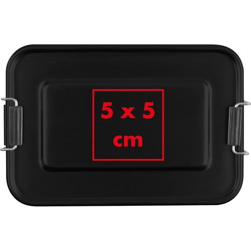 Aluminium lunch box with closure