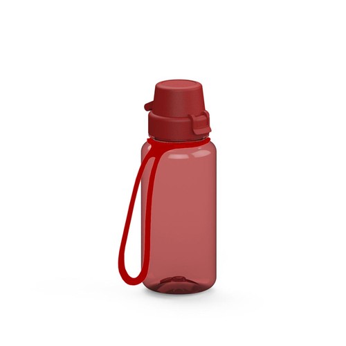 Gourde "School" transparente incl. attache, 0,4 l