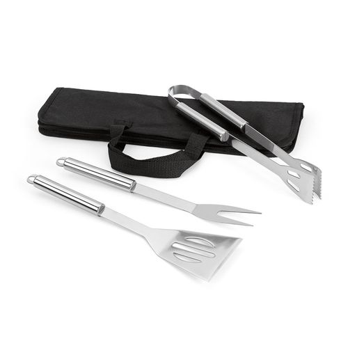 SOARES. Barbecue set with 3 stainless steel pieces SOARES. Barbecue set with 3 stainless steel pieces