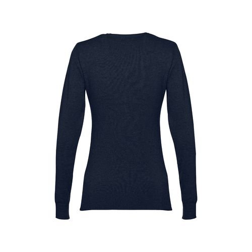 THC MILAN WOMEN. Pullover met V-hals voor dames in katoen en polyamide