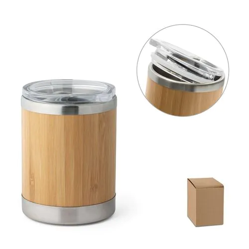 LYCKA. Tasse 350mL en bambou et acier inox LYCKA. Tasse 350mL en bambou et acier inox