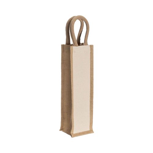280 g/m2 jute and cotton bottle bag with rope handles
