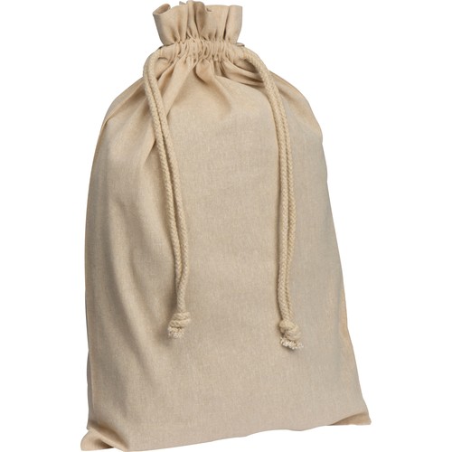 Large drawstring bag made from recycled cotton Large drawstring bag made from recycled cotton