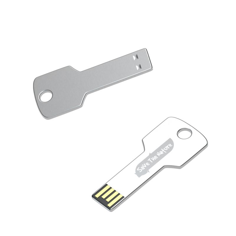 Metal USB key in the shape of a key Flash Square Priority Metal USB key in the shape of a key Flash Square Priority