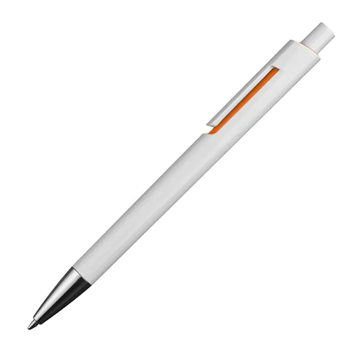 Stylo bille blanc avec applications colorées