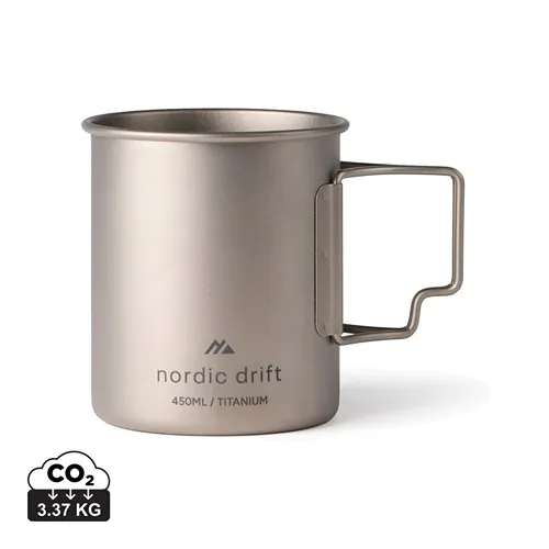 Nordic Drift Trail Ultra Light Titanium 450ml beker Nordic Drift Trail Ultra Light Titanium 450ml beker