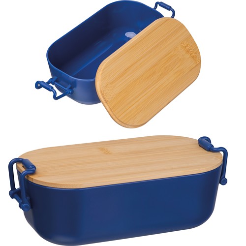 Lunchbox with bamboo lid and clamp closure. JAVIER