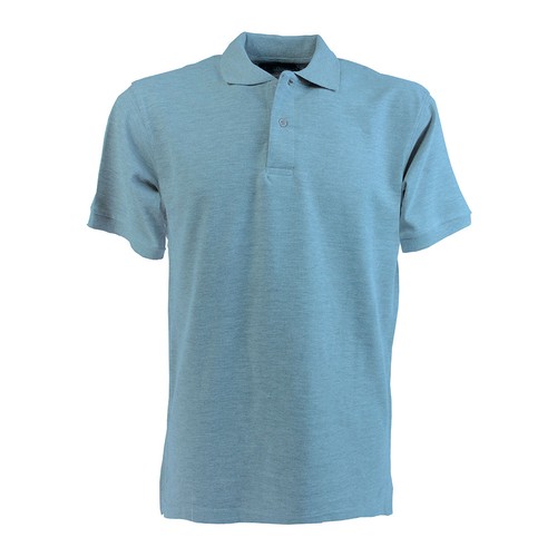 100% piqué cotton (180 g/m2) short-sleeved polo shirt with two-button collar