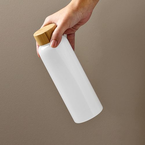 Borraccia Indus 510ml in vetro borosilicato con tappo in bambù