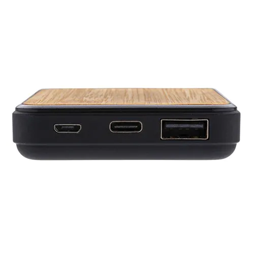 Batterie de secours 5000mAh en plastique recyclé et RCS Batterie de secours 5000mAh en plastique recyclé et RCS