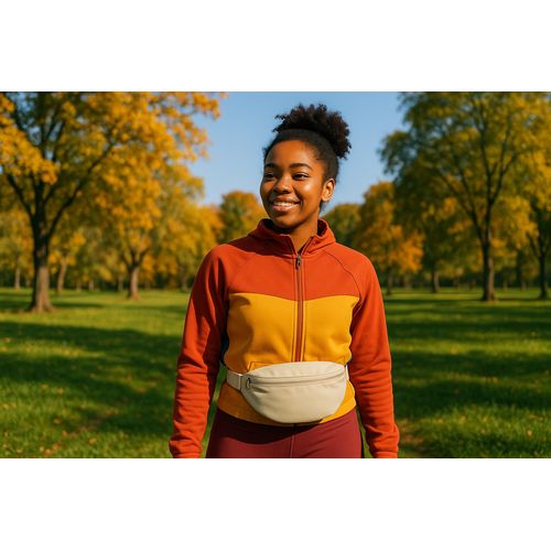 Fanny pack 'Malaga', beige polycotton