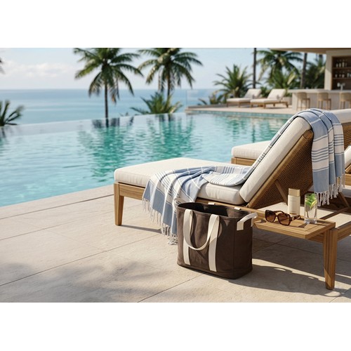 BEAU AWARE™ Beach bag 400gsm recycled canvas, with side hand