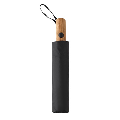 Mini parapluie 21" à ouverture auto en bois d'acacia Kaycey