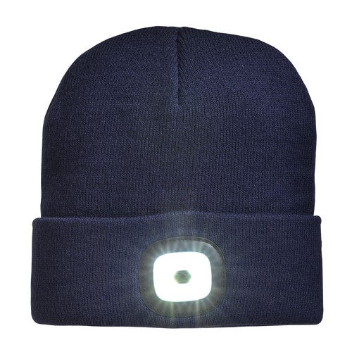 Bonnet en maille 100 % acrylique lourd avec lumière LED détachable et rechargeable via USB Bonnet en maille 100 % acrylique lourd avec lumière LED détachable et rechargeable via USB