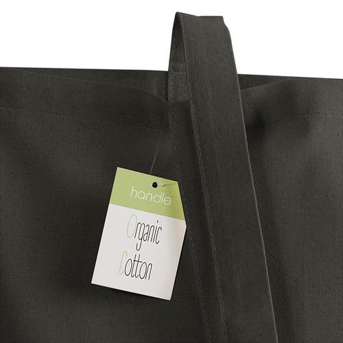 140 g/m2 organic cotton shopping bag, long handles