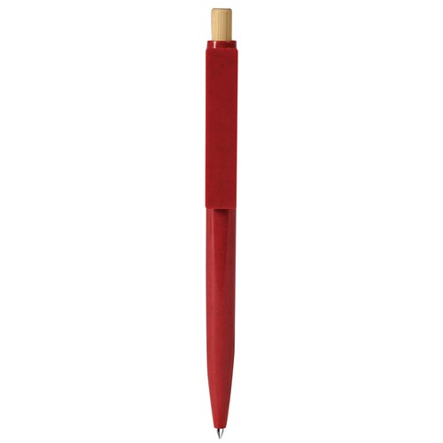 BALLPOINT PEN WITH BLUE REFILL IN WHEAT STRAW+ABS AND BAMBOO BALLPOINT PEN WITH BLUE REFILL IN WHEAT STRAW+ABS AND BAMBOO
