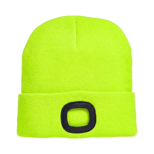 Bonnet en maille 100 % acrylique lourd avec lumière LED détachable et rechargeable via USB