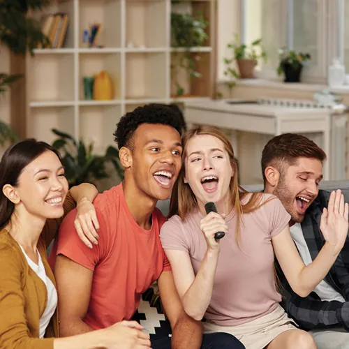 Singvibe RCS recycled plastic karaoke set with double mic Singvibe RCS recycled plastic karaoke set with double mic