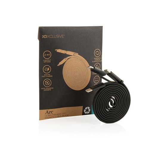Cavo magnetico 2in1 Arc ultra fine da 60W Cavo magnetico 2in1 Arc ultra fine da 60W