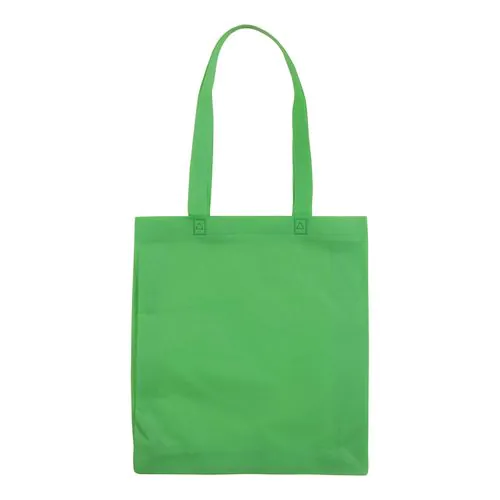 Bolsa de tejido sin tejer termosoldado, asas largas y fuelle