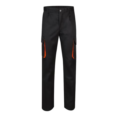 VL HYPNOS. Two-tone multi-pocket twill trousers (200g/m²), in cotton (35%) and polyester (65%)