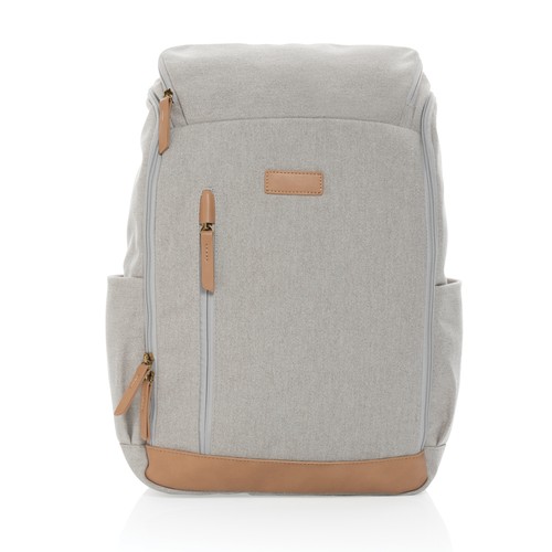 Impact AWARE™ 16 oz. recycled canvas 15" laptop backpack Impact AWARE™ 16 oz. recycled canvas 15" laptop backpack