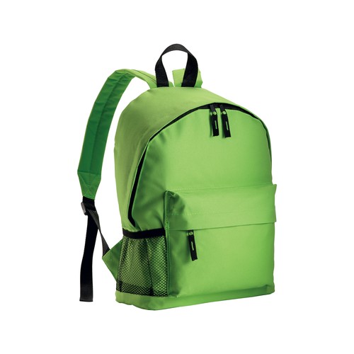600D polyester 3-pocket backpack (one mesh side pocket). Adjustable shoulder straps 600D polyester 3-pocket backpack (one mesh side pocket). Adjustable shoulder straps