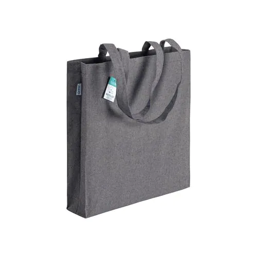 190 g/m2 recycled cotton shopping bag, long handles and gusset 190 g/m2 recycled cotton shopping bag, long handles and gusset