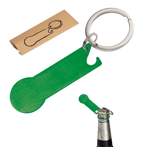 Sleutelhanger winkelwagenmuntje