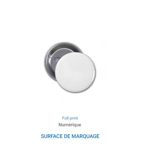 Badge EPINGLE rond Mat 25 mm Badge EPINGLE rond Mat 25 mm