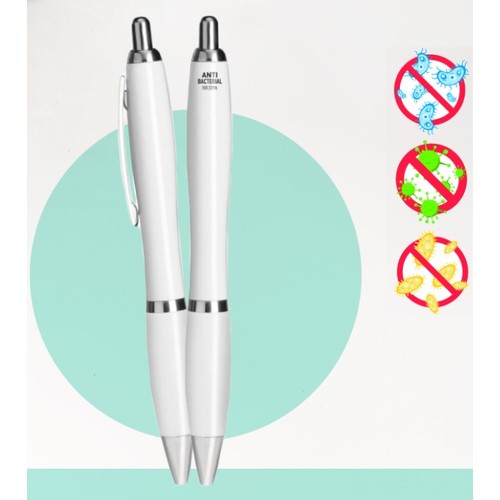 * PENNA A SFERA CON FUSTO ANTIBATTERICO, IN PLASTICA E METALLO