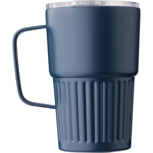 Recycled stainless steel double-walled travel mug (450 ml) Calo