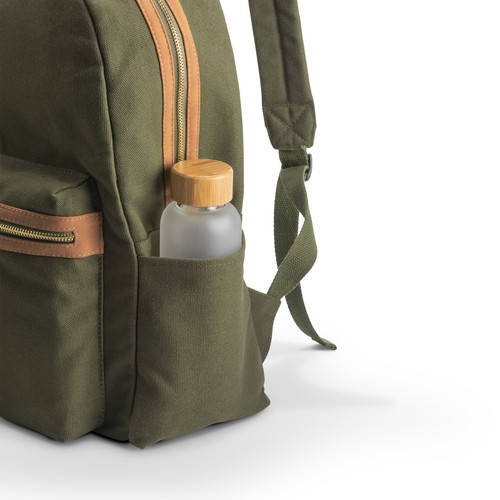 Recycled canvas backpack with padded notebook compartment Recycled canvas backpack with padded notebook compartment