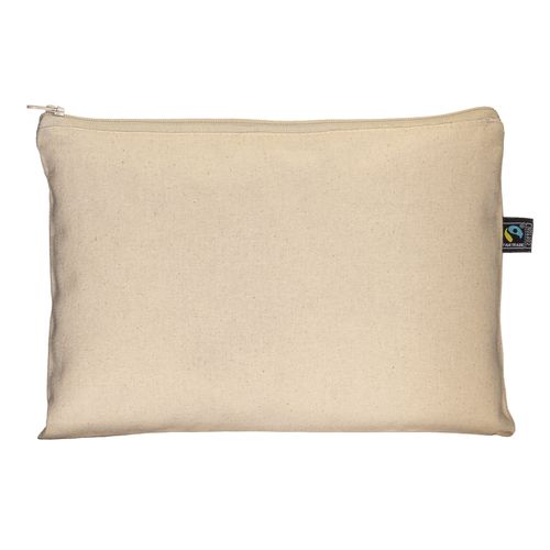 Beauty case en coton FAIRTRADE ® 180 g/m2 avec fermeture éclair Beauty case en coton FAIRTRADE ® 180 g/m2 avec fermeture éclair