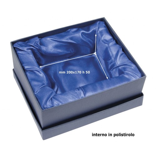 BLUE SATIN BOX BLUE 240X210X75 MM BLUE SATIN BOX BLUE 240X210X75 MM